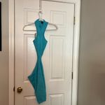 NBD Ember Mock Neck Mini Dress in Cerulean Blue Photo 3