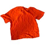 Vintage 90s boxy fit cropped matte silk tee shirt Red Size M Photo 1