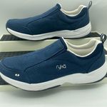 Ryka NEW  Blue canvas  Slip On Shoes Promenade hiker walking SZ 10 blue stitching Photo 0