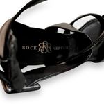 Rock & Republic Black Stiletto 5” Heel Sandals Criss Cross Ankle Strap Size 10M Photo 6