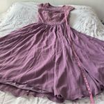 Vivienne Atelier lavender lace chiffon lined button back maxi dress, size L Purple Size L Photo 5