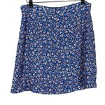 Madewell  Porch Side Button Mini Skirt Womens 6 Blue Summer Vines Floral Boho Photo 2