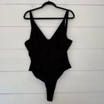 Women’s Black 2XL Ribbed Swimsuit One Piece Size XXL Photo 0