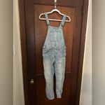 Lucky Brand Floral Embroidered Paula Boyfriend Overalls XS Photo 2