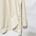 Denim & Co New Button Side High Low Hem Long Sleeve Shirt Stone Khaki Size 3X Photo 5