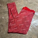 PINK - Victoria's Secret Victoria's Secret PINK Red Cozy Leggings Photo 1