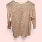 Elle Cute vintage 90’s-Y2K pink blush lightweight sweater eyelet double layer front Photo 3