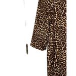 J.Crew Women Dress Shift Leopard Print Long Sleeve‎ Zip Back Brown Size 10 NWT Photo 3