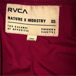 RVCA Bomber Jacket Burgundy Tapestry Cotton metal zipper closure with pocket XS Photo 8