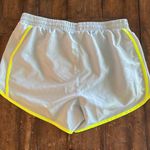 Under Armour womens Light Blue And Neon Yellow Athletic Sporty Shorts Photo 2