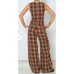 K&R London Charlie Top Roman Trouser Set in Coral Linen S/M Brown Size M Photo 2