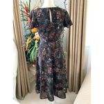 Modcloth NEW  Embellished To Perfection Beaded Floral Dress in Black Photo 7