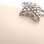 Silver Tone Pave Star Pendant Rhinestone Celestial Charm Y2K Photo 3