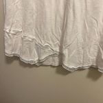 Soft Surroundings  Womens White V Neck Tee T Shirt M Medium 38” Detail Bottom Photo 3