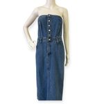 Sincerely Jules Button Front Denim Tube Dress  Photo 2