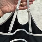 Hurley  Black & White Hem One Piece Swimsuit. Size Medium Photo 4