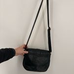 Vegan Leather embossed Adjustable Strap Purse Crossbody Sling Bag Black Small Photo 7