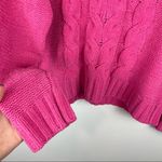 American Eagle Pink Chenille Cable Knit Sweater Sz Medium Boho Chic Photo 3