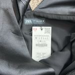 ZARA  Satin Little Black Dress with rhinestone bow Photo 4