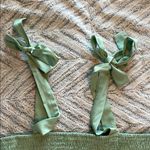 SheIn Green Smocked Peplum Crop Top size large‎ Photo 3