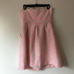 Anthropologie Anthro Pink Tweed Convertible Strapless Dress Photo 3