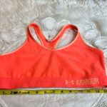 Under Armour Orange Compression Sports Bra Size Large Racerback Activewear Photo 8