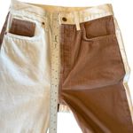 Topshop  paneled straight Kort jeans in brown and white
Women’s Size 9 Photo 5