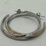 NEW REAL SIMPLE RS silver and gold fashion hoop earrings Photo 1