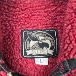Alps vintage zip up collared horse fleece jacket size large made in USA Red Photo 1