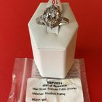 Bomb Party RBP2851 “Hint of Romance” Diamond CZ on Rhodium Size 10 Ring NWT Photo 2