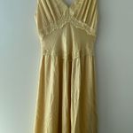 Reformation Yellow Silk Dress Photo 3
