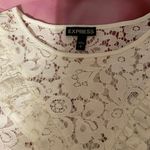 EXPRESS White Lace Cold Shoulder Top Photo 3