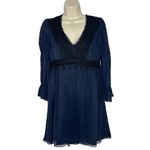 Nanette Lepore  Midnight Blue Dress with Lace Accents Photo 1