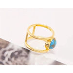 Boutique NEW Women's Turquoise Gold Filled Ring,‎ Sz 9 Photo 9