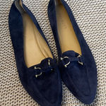 Talbots Dark Blue Suede Flats Photo 0