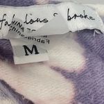 Young Fabulous and Broke  Blue Purple Tye Dye Slouchy Oversized Pullover Sweatshirt Photo 2