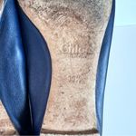 Chloé Chloe Womens Lauren Scalloped Blue Leather Flats Photo 2