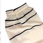 1. State  Women’s Short Sleeve Jewel Neck Button Up Blouse Top Ivory Size S Photo 5