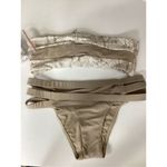 PilyQ New. PQ taupe and bone bandeau bikini. M-top/S-bottom. Retails $168 Photo 9