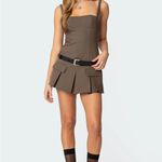 Edikted  Callie Drop Waist Pleated Mini Dress Photo 2