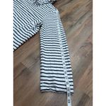 J.Jill 100% Cotton Striped Zip Hoodie Jacket Size M White Navy Long Sleeve Size M Photo 7