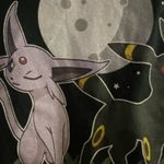 Pokémon Pokemon Womens Black Crop Top Tee T Shirt M Medium Espeon Umbreon Celestial Moon Photo 2
