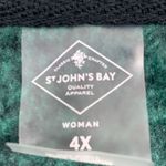 St John's Bay Quarter Zip Pullover‎ Sweater Cadium Green Black [Size4X] NWT Size 4X Photo 1