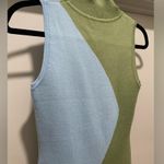 Green & Blue Y2K Abstract Print Bodycon Mini Sleeveless Racerback Tank Dress Photo 5