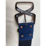 Gene Ewing Women's Blue Denim Belt with Bronze Buckle Size L SKU 5912 Size L Photo 3