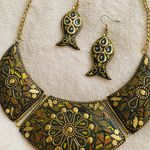 Free People Rare Indian Handcrafted Necklace Set Photo 6