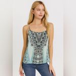 Venus Y2K Boho Retro High Low Strappy Back Causal Cami Tank Top Blue Black M Photo 2