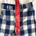 Free People Buffalo Plaid Navy Blue & White Wide Leg Pants Photo 7