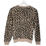 J.Crew Merino Wool Leopard Print Crewneck Sweater Brown Tan Women’s Size Small Photo 3