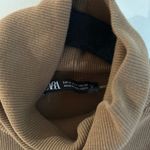 ZARA Ribbed Cowl Neck Sleeveless MIDI Dress Photo 4